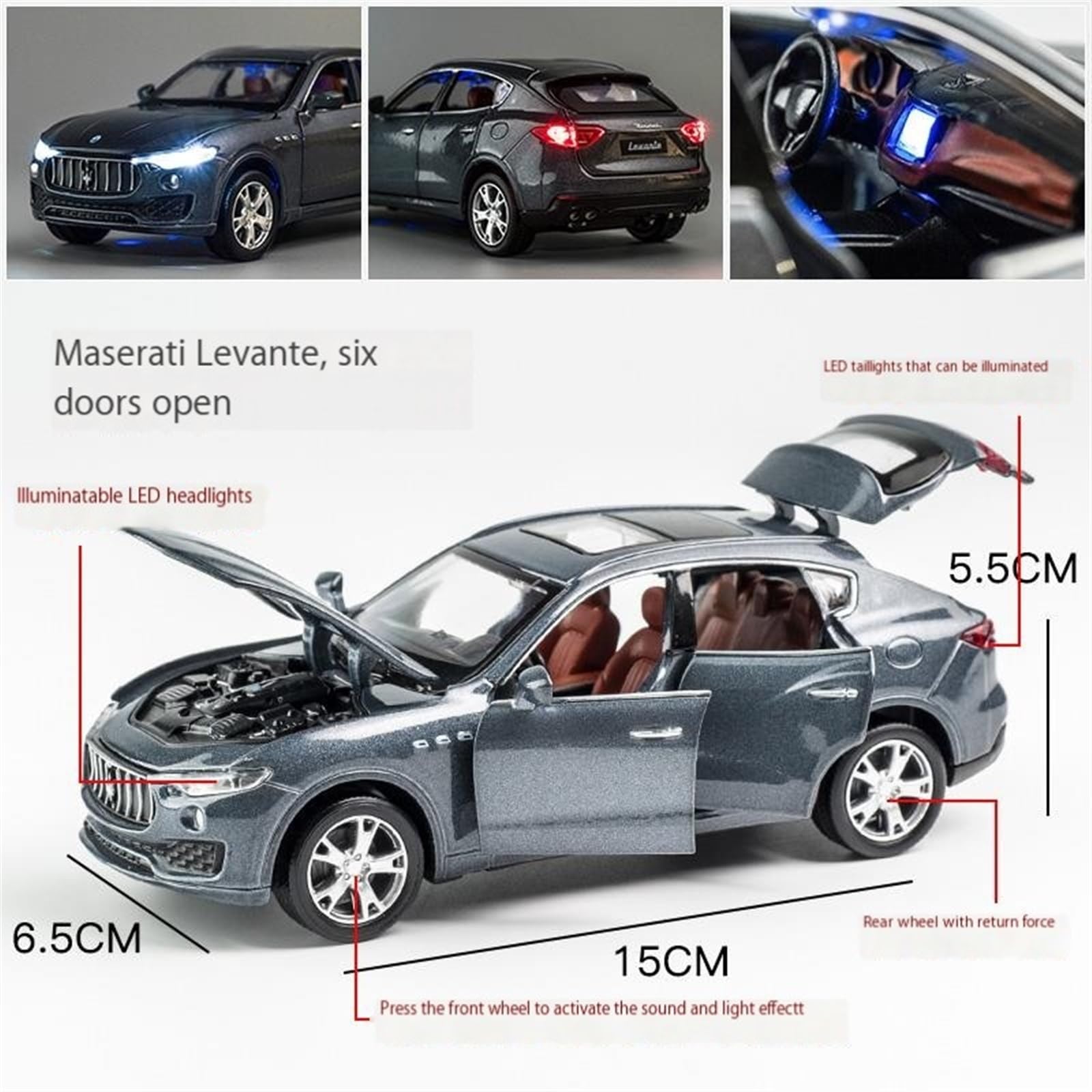 Maserati Levante モデルカー Amazon.co.jp: ミニカー スケールモデルカー 1/32 に適合 マセラティ